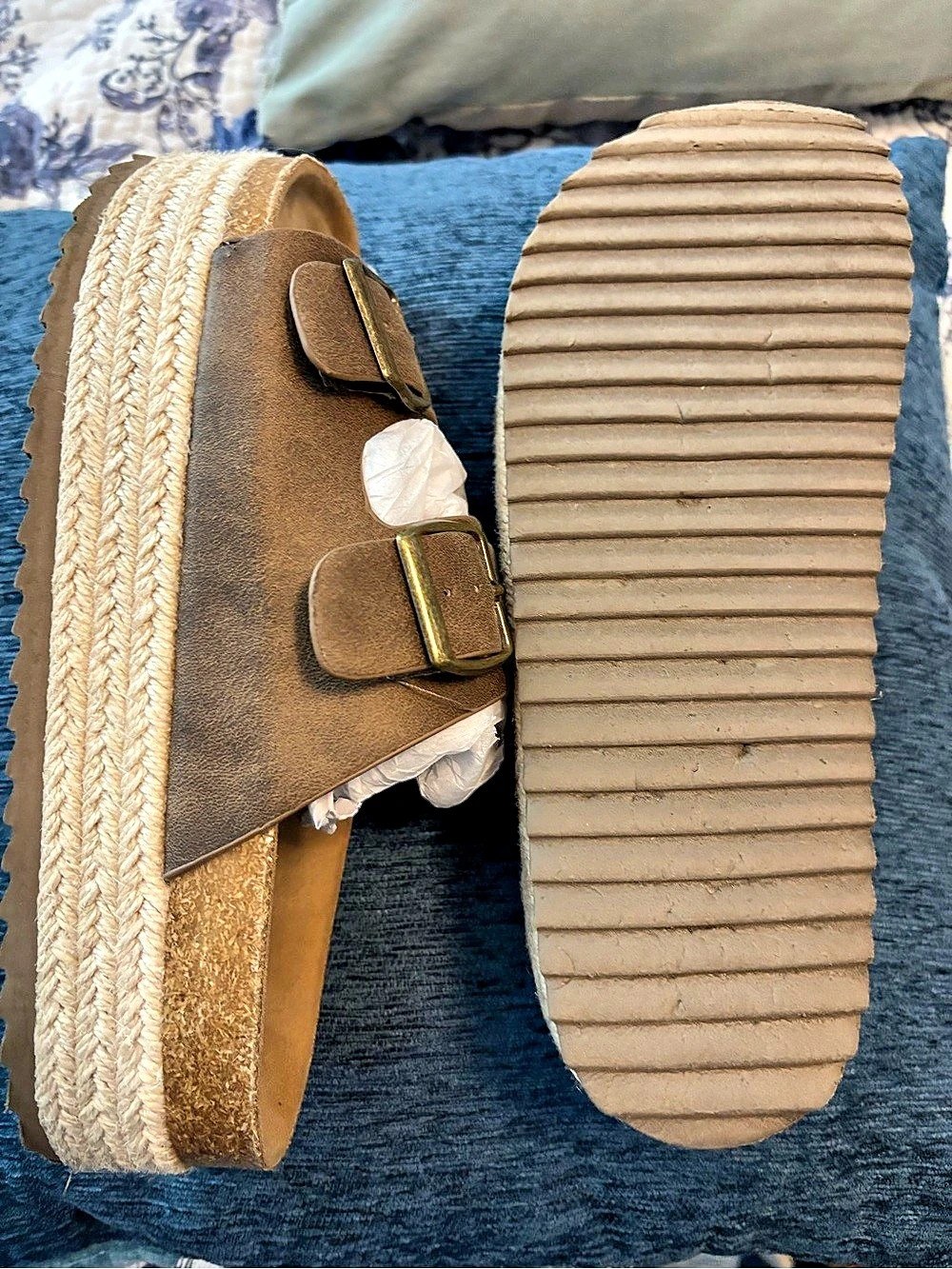 Hey Girl Brown Buckle Sandals